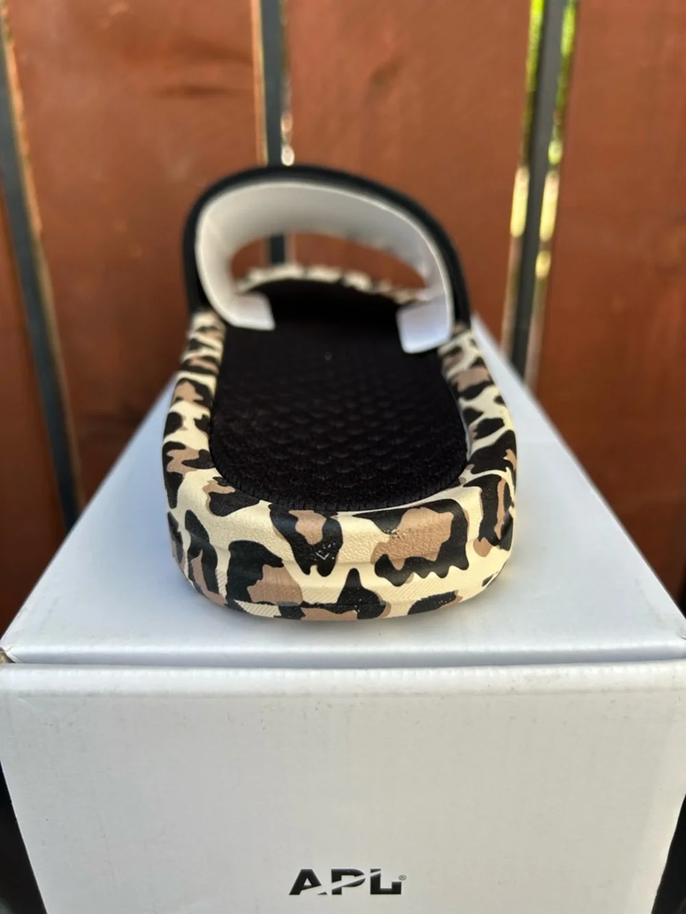 APL Big Logo TechLoom Slides black/leopard size 11 Men's